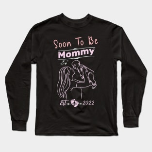 Soon to be Mommy 2022 Womens Promoted to Mommy Est 2022 Long Sleeve T-Shirt